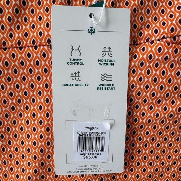 Lady Hagen Women's 17'' Sculpt Tummy Control Golf Skort Navette Orange XS NWT - Picture 5 of 11
